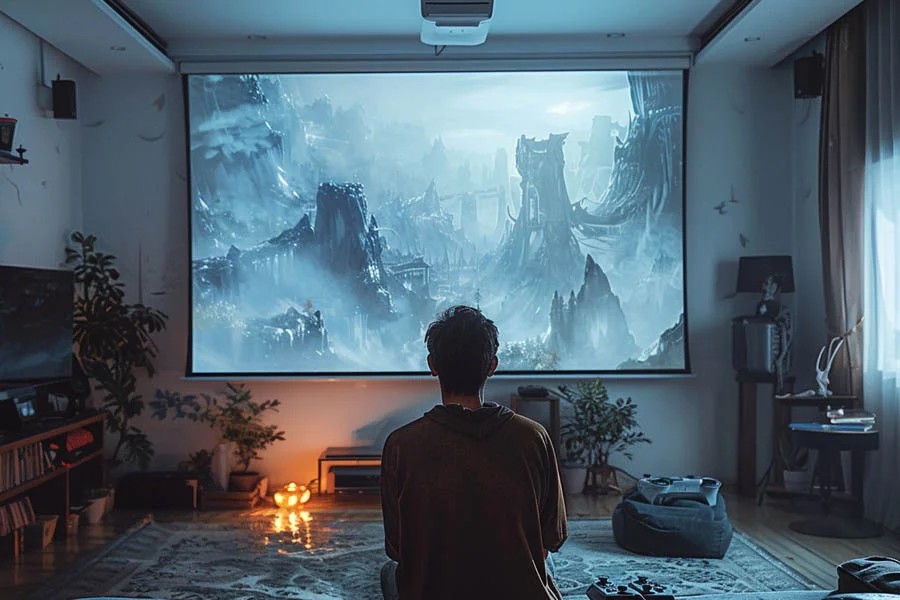 home cinema with projector